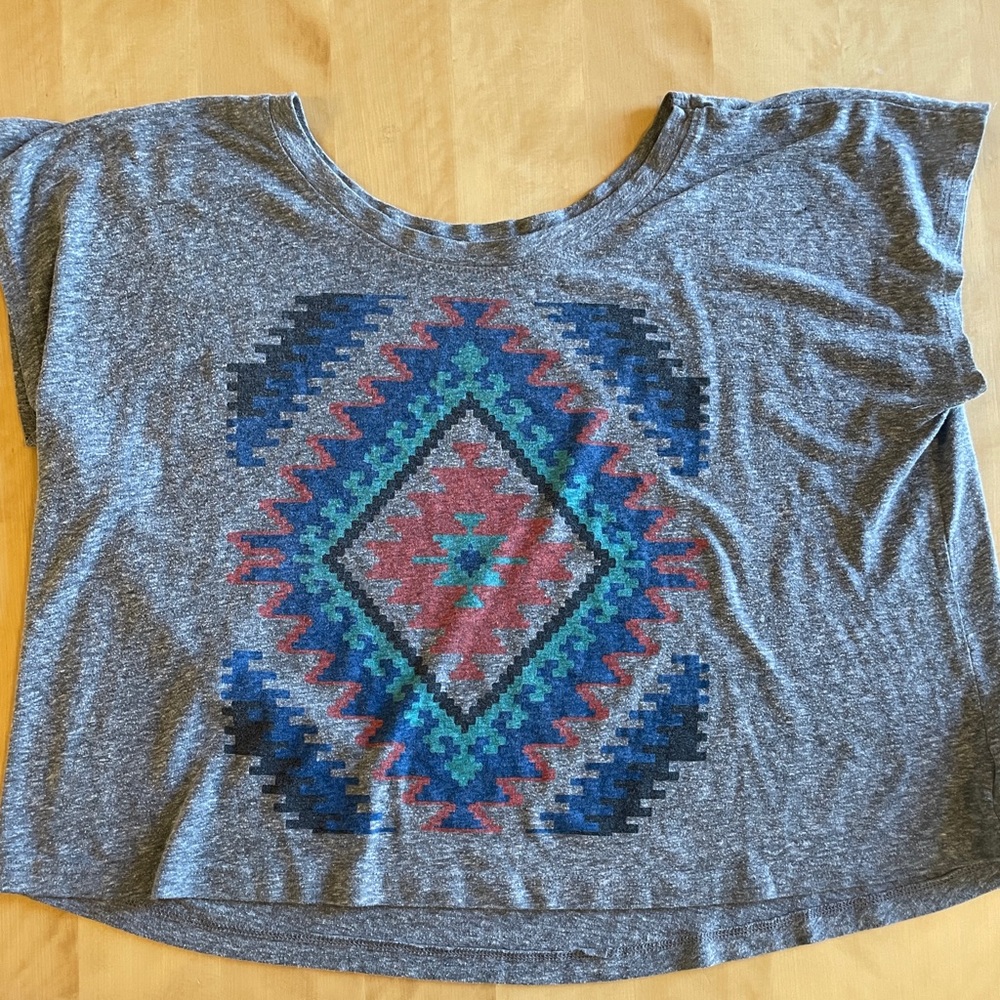 XS Gray Graphic T-shirt